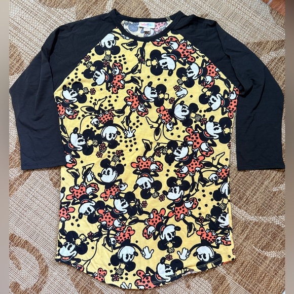 LULAROE RANDY Disney Minnie Mouse retro 
size XS 
new without tags 
black/yellow - Picture 1 of 5